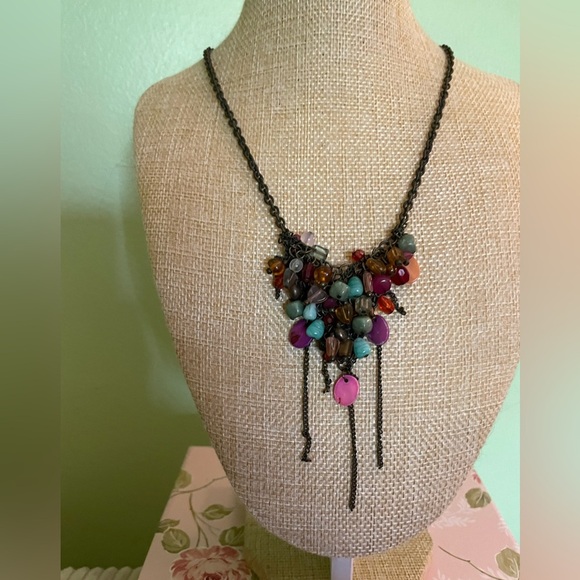 Multicolor Beaded Necklace - Picture 3 of 5